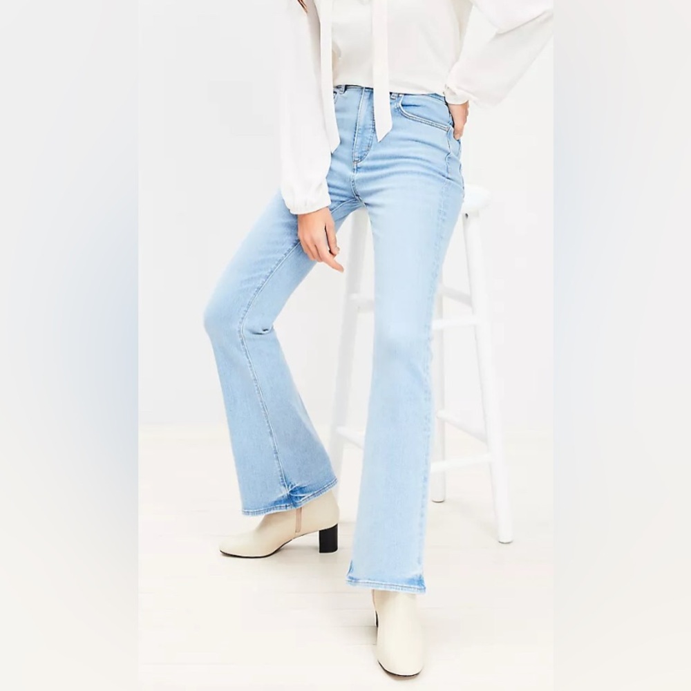 LOFT Light Blue Flare Jeans